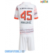 Camisa de time de futebol Bayern Munich Aleksandar Pavlovic #45 Replicas 2º Equipamento Infantil 2025-26 Manga Curta (+ Calças curtas)